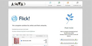 Flick Artist Software Website Banner